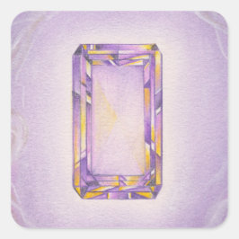 Amethyst Core Quadratischer Aufkleber