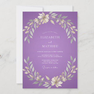 Amethyst Cream Blossom Hochzeit Einladung