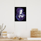 "Amethyst" Crystal Ball Angel Art Poster (Küche)