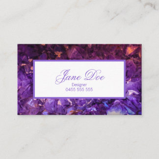 Amethyst Crystal Business Card Visitenkarte