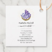 Amethyst Crystal Cluster Gold Crescent Moon Mystic Geschenkanhänger (Rückseite)