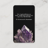 Amethyst Crystal Cluster Visitenkarte (Rückseite)
