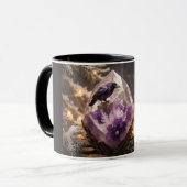 Amethyst Crystal - Crows Blackbird Ravens Tasse (Vorderseite Links)