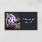 Amethyst Crystal - Crows Blackbird Ravens Visitenkarte (Vorderseite)