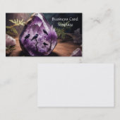 Amethyst Crystal Energy Ravens Business Card Visitenkarte (Vorne/Hinten)