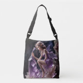 Amethyst Crystal Fantasy Faicess Prinzessin Tragetaschen Mit Langen Trägern (Vorderseite)