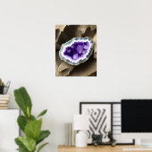 Amethyst Crystal Geode Digitale Kunst Poster (Heimbüro)