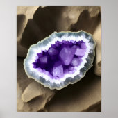 Amethyst Crystal Geode Digitale Kunst Poster (Vorne)