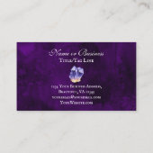Amethyst Crystal Lila Beautiful Visitenkarte (Rückseite)