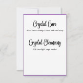 Amethyst Crystal Meaning Card Einladung (Rückseite)