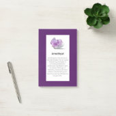Amethyst Crystal Meaning Juwelier Display Card Post-it Klebezettel (Büro)