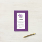 Amethyst Crystal Meaning Juwelier Display Card Post-it Klebezettel (Auf Schreibtisch)