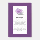 Amethyst Crystal Meaning Juwelier Display Card Post-it Klebezettel (Vorderseite)