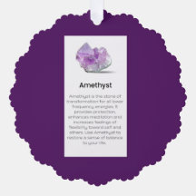 Amethyst Crystal Meaning Juwelier Display Gift Tag