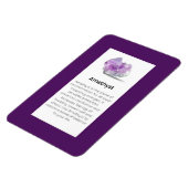 Amethyst Crystal Meaning Juwelier Display Sign Magnet (Linke Seite)