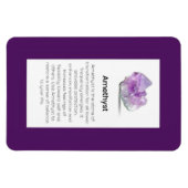 Amethyst Crystal Meaning Juwelier Display Sign Magnet (Horizontal)