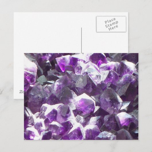 Amethyst Crystal Post Card Postkarte (Vorne/Hinten)