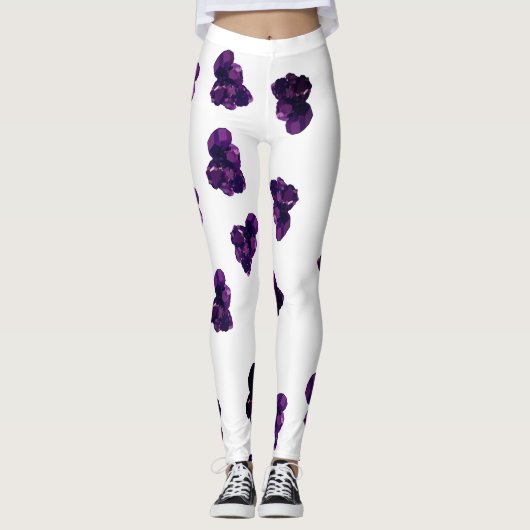 Amethyst Crystal Stone Custom Leggings (Vorderseite)