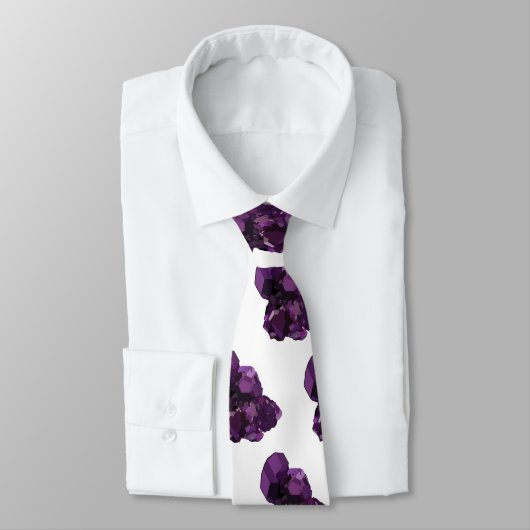 Amethyst Crystal Stone Krawatte (Gebunden)
