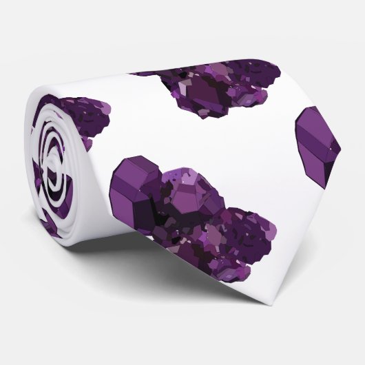 Amethyst Crystal Stone Krawatte (Gerollt)