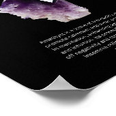 Amethyst Crystal Stone Meaning Poster (Ecke)