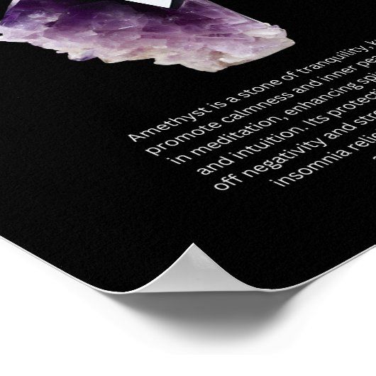 Amethyst Crystal Stone Meaning Poster (Ecke)
