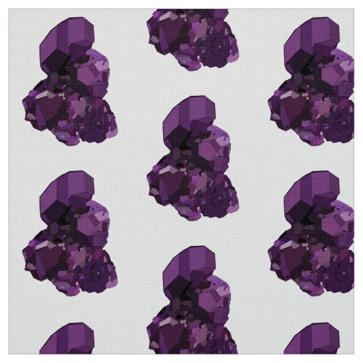 Amethyst Crystal Stone Polyester Poplin Fabric Stoff (Muster)
