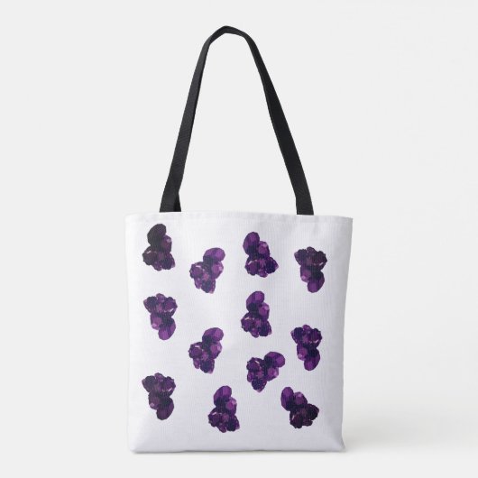 Amethyst Crystal Stone Tote Bag Tasche (Rückseite)
