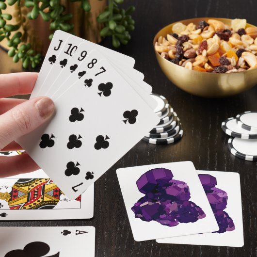 Amethyst Crystal Stone Zeichnend Spielkarten (In Situ)