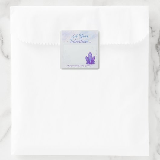 Amethyst Crystal-Themed Pastel Sticker (Tasche)