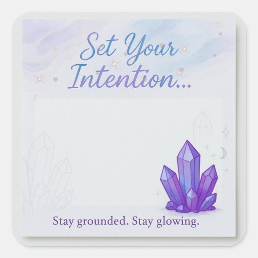 Amethyst Crystal-Themed Pastel Sticker (Vorderseite)