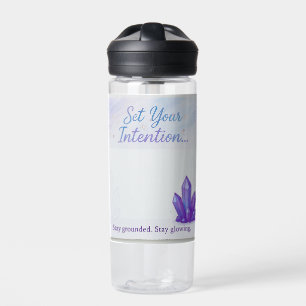 Amethyst Crystal-Themed Pastel Trinkflasche