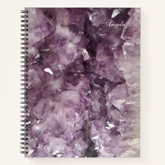 Amethyst Crystals-Foto mit Name Notizblock (Vorderseite)