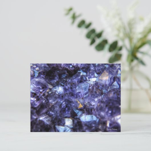 Amethyst Crystals Postkarte (Stehend Vorderseite)