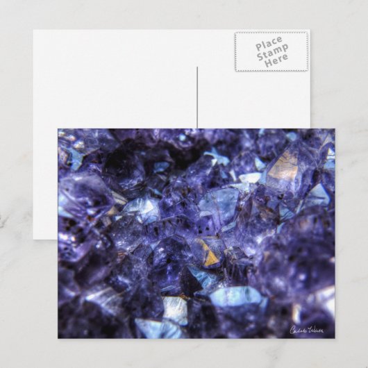 Amethyst Crystals Postkarte (Vorne/Hinten)