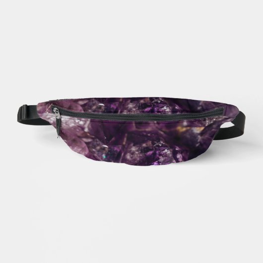 Amethyst Crystals Throw Kissen Bauchtasche (Vorderseite)