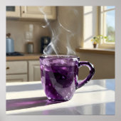 Amethyst Cup - Stilvolle Stillleben Kunst Poster (Vorne)