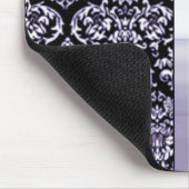 Amethyst Damask Ribbon Mousepad (Ecke)