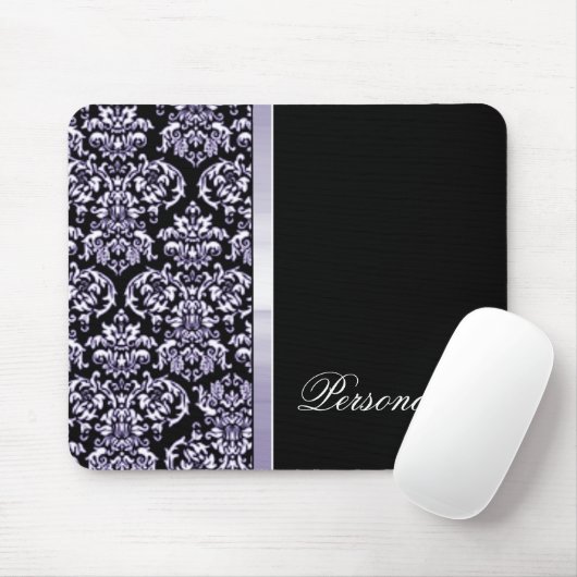 Amethyst Damask Ribbon Mousepad (Mit Mouse)