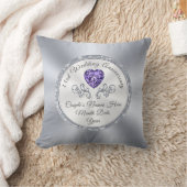 Amethyst Designed, 33 Wedding Anniversary Geschenk Kissen (Decke)