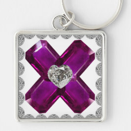 Amethyst Diamond Art, Lila Schlüsselanhänger
