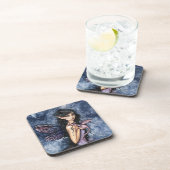 Amethyst Dragon Lila Faiasy Fantasy Art Untersetzer (Rechte Seite)