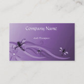 Amethyst Dragonflies Business Card Visitenkarte (Vorderseite)