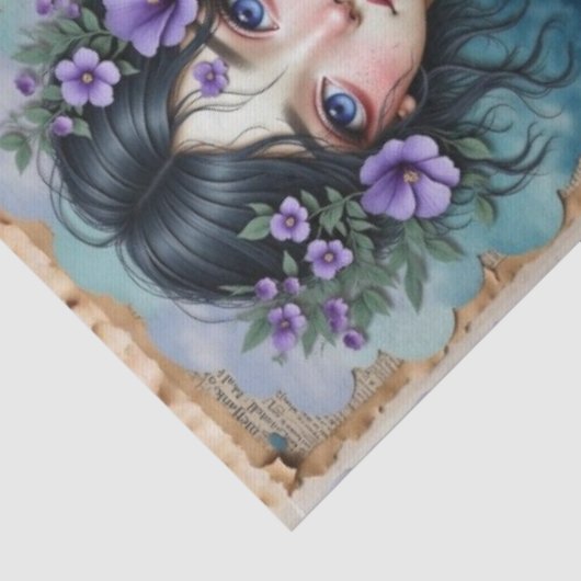 Amethyst Dreamer | Dekoupage Paper 💜 🌧️ Seidenpapier (Ausschnitt)