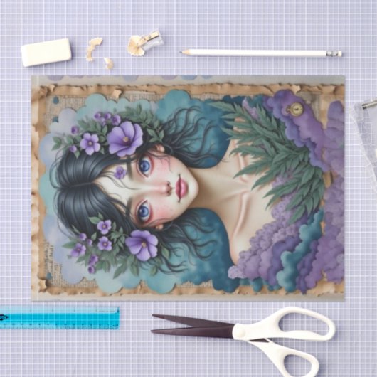 Amethyst Dreamer | Dekoupage Paper 💜 🌧️ Seidenpapier (Handwerk)