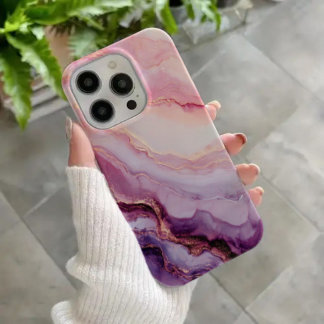 Amethyst Éclat – Luxus-Purple- und Pink-Marmor iPhone 16 Hülle