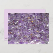 Amethyst-Edelstein aus violettem Kristall Postkarte (Vorne/Hinten)