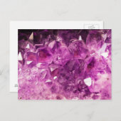 Amethyst Edelstein-Bild glänzend und funkelnd Postkarte (Vorne/Hinten)