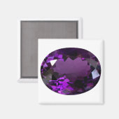 Amethyst-Edelstein Magnet (Vorderseite/Rückseite)