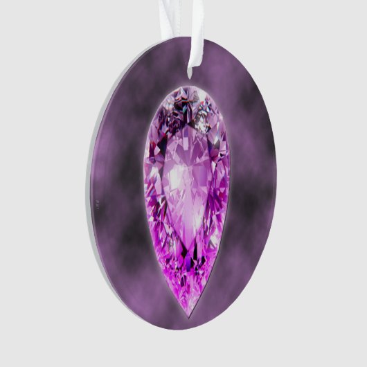 Amethyst Edelstein-Verzierung Ornament (Vorderseite)